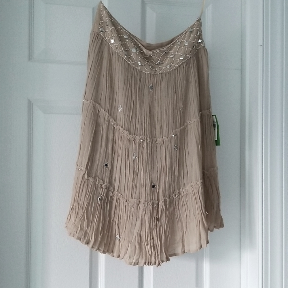 NWT Funkadelic Taupe Chloe Skirt
